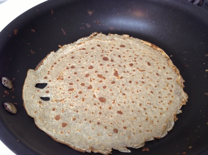 The second side of the crepe, fully cooked.