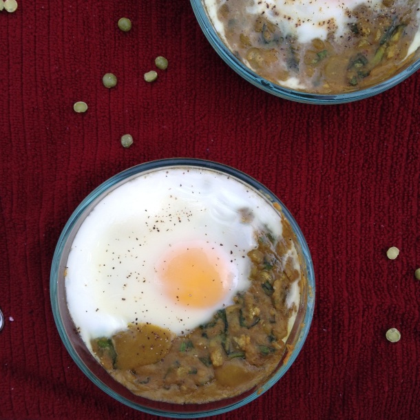 Curry Lentils with an Egg 4