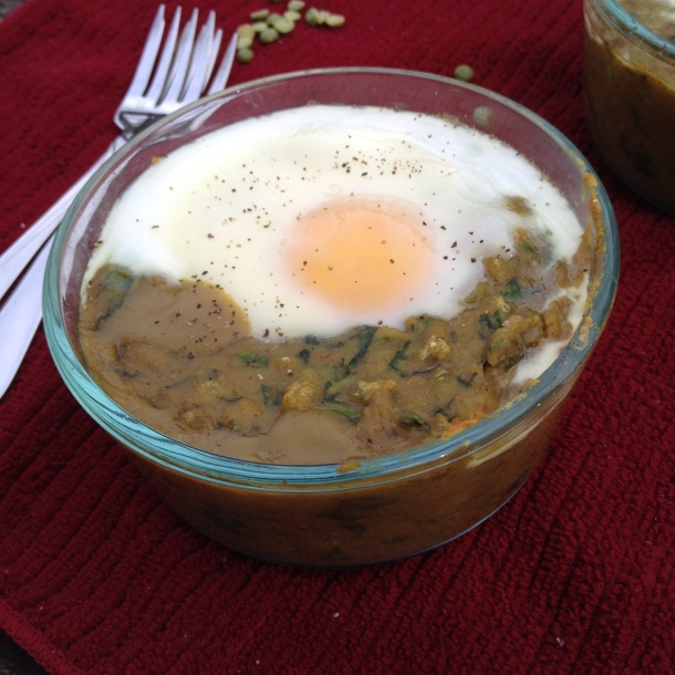 Curry Lentils with an Egg 2