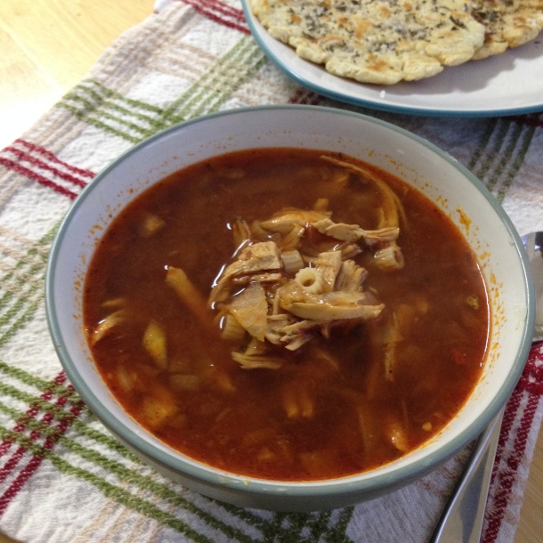 Spicy Tomato Chicken Noodle Soup 3