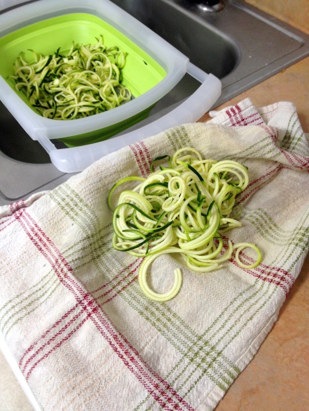Zucchini-Noodles-Drain