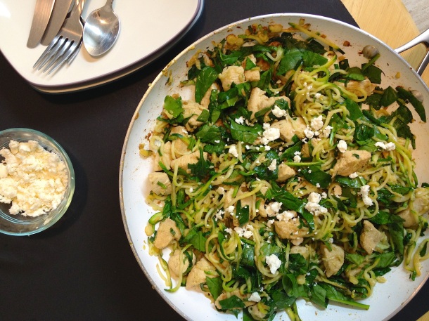 Zucchini-Noodles-with-Lemon-Garlic-Chicken-Spinach-GF-healthy-dinner